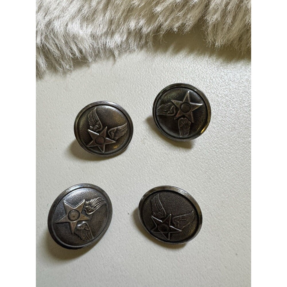 Vintage Air Force Hap Arnold buttons  (2 Pair) Approx: 5/8" Military Collectible